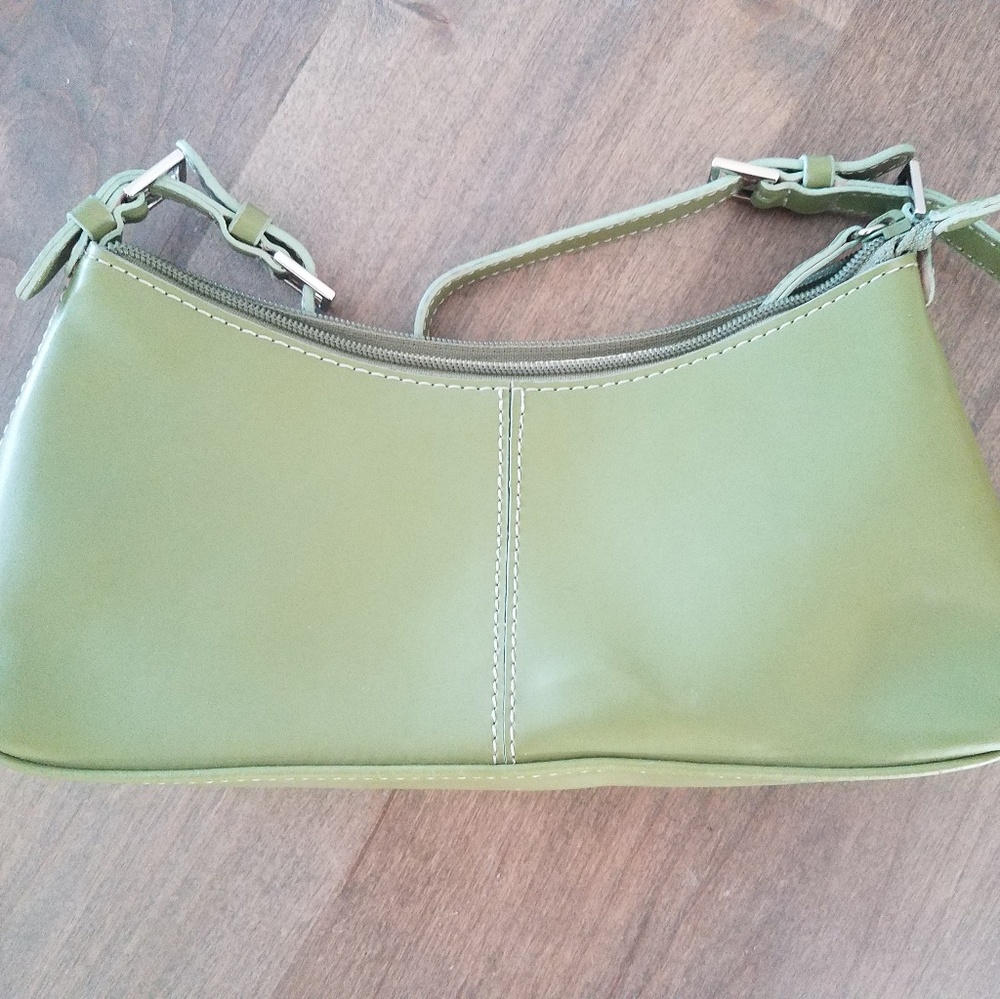 Boho Vintage mint/lt olive green NineWest clutch